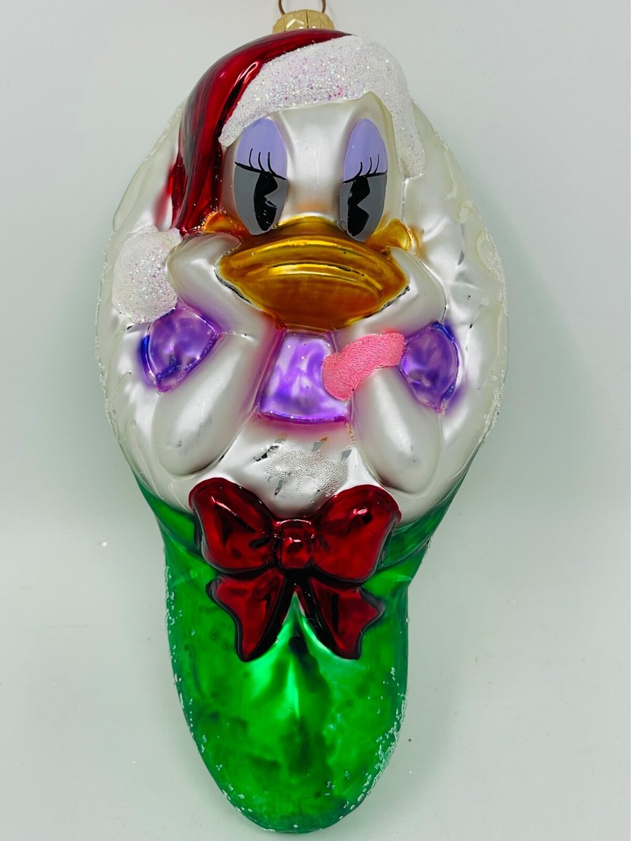 Christopher Radko 1998 DAISY DUCK STOCKING Disney Glass Christmas