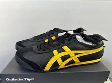 Onitsuka Tiger MEXICO 66 1183A201 003 BLACK YELLOW Unisex Size