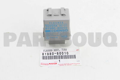 8198060010 Genuine Toyota FLASHER ASSY, TURN SIGNAL 81980-60010 | eBay