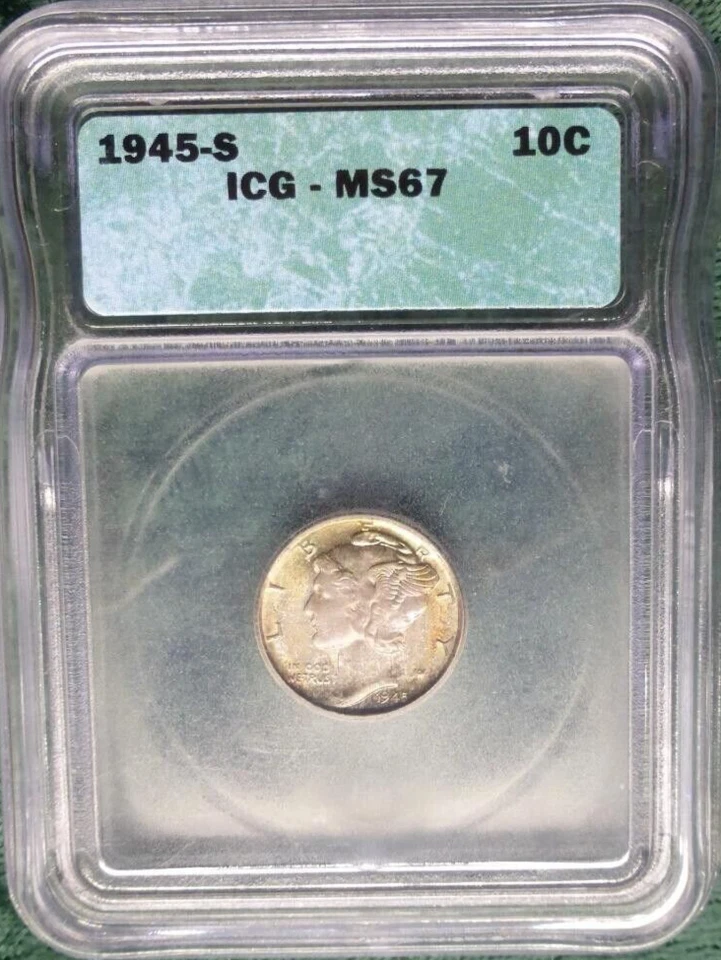 1945 s ICG ms67 CONECA DDR-001 Doubled die reverse RARE - Image 2 of 4