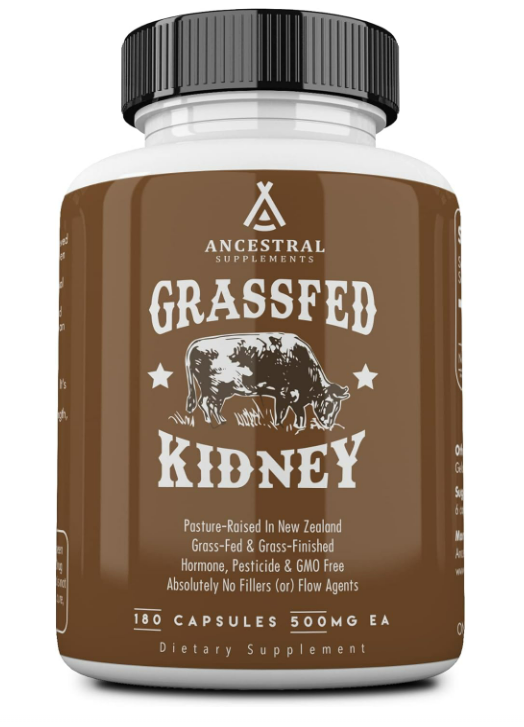 Grass Fed Beef Kidney Supplement, 3000mg, DAO Enzyme Supplement, Kidney Suppo...