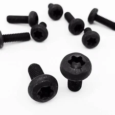 10/50X M1.6M2M2.5M3M4 GB2672 Black Steel Six-Lobe Torx Pan Round Head Screw Bolt