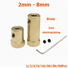 2mm-8mm Messing Sechskant Motor Welle Kupplung Gelenk Verbinder Auto DIY Modell