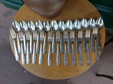 24 Piece Silver Plated Cutlery Set Grand Prix Monaco Checkerboard