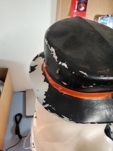 VTG Drainage Halloween 31" Top Hat Ghost Waving With Pumpkin Plastic Blow Mold - Picture 6 of 7