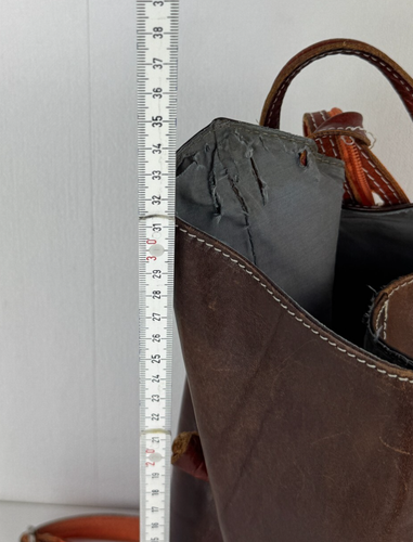 2in1 Tasche Rucksack Vera Pelle Leder Handtasche Umhängetasche Tagesrucksack - Bild 11 von 11