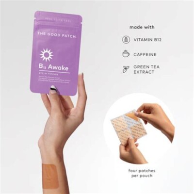 The Good Patch - B12 Awake Give your day a Boost Energy, One Pack 4 Patches