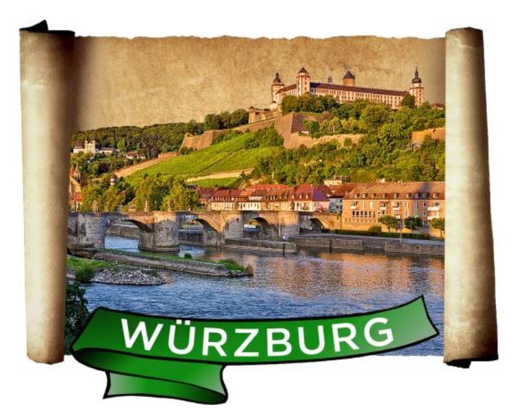 Würzburg Bavaria Fortress Marienberg Premium Magnet Poly Souvenir Germany