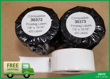 2 Rolls of 400 Price Tag Labels (Rat Tail Style) for DYMO® LabelWriter® 30373