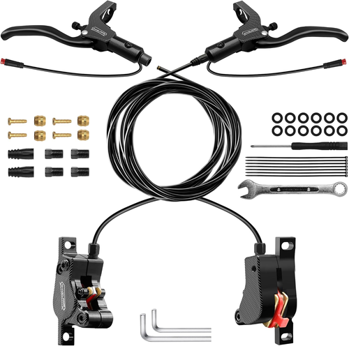 LD-200 Set Di Freni a Disco Idraulici a 2 Pistoni per Ebike, Kit Freno Idraulico - Foto 11 di 12