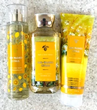 3 SUN-WASHED CITRUS Shower Gel Body Wash + Body Cream + Fragrance Mist SET of 3