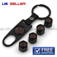 Valve Stem Caps Keychain Wheel Tire Black - Us Seller