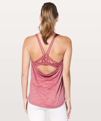 Moment to movement 2 in 1 tank サイズ4 Lululemon Moment to Movement 2-in-1 Tank Top w/ Bra (no pads) Red