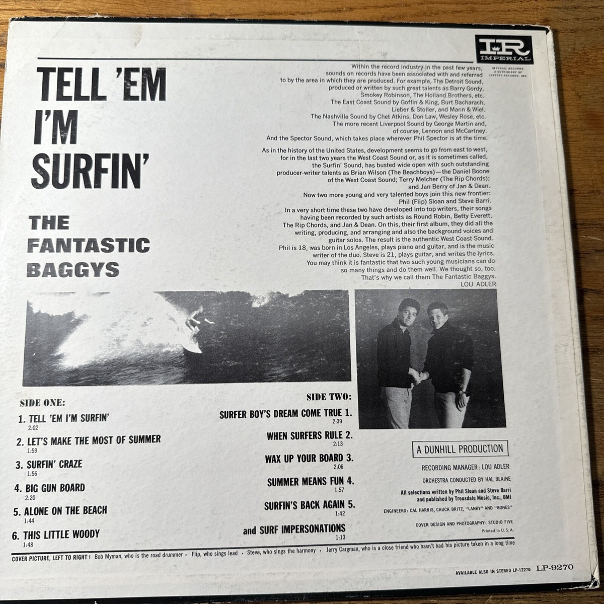 CLASSIC VINYL ALBUM: The Fantastic Baggys - Tell 'Em I'm