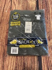 Authentic Galaxy School Uniform Polo Shirt Heather Gray Size 4XL