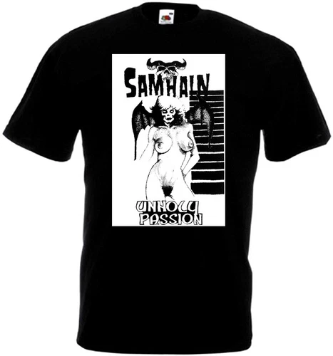 Samhain Unholy Passion T shirt black poster horror punk band all sizes S-5XL