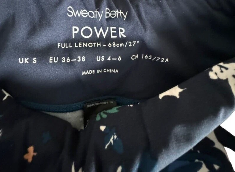 sweaty-betty power full length abstract floral print leggings