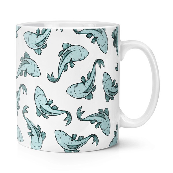 Fisch Karpfen Muster 284Ml Becher Tasse - Lustig Angeln Tiere VerrüCkt Damen-image