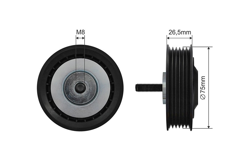 Fits NTY RNK-VW-037 V-RIBBED BELT PULLEY IDLER  ⭐UK Stock⭐
