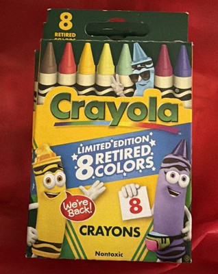 Crayola Crayons Limited Edition With 8 retired colors (1box) Dandelion! 4 boxes 