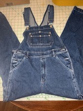 Genuine Dungarees Blue Denim Bib Overalls Youth Size 14 100 Cotton Adjustable