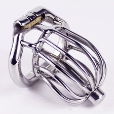 Stealth Lock Chastity Cage Stainless Steel Male Chastity Device For Lock Ring