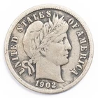 1902 Silver Barber Dime Very Fine (VF)