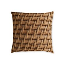 Monochrome Woven Basket Weave Throw Pillow | ...