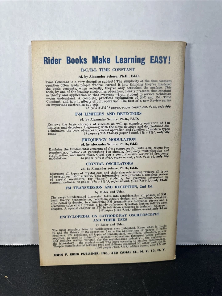 Frequency Modulation Alexander Schure Electronic Technology Series No 166-3 1955 - Image 2 of 4