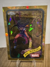 2025 Topps Chrome Marvel Sapphire - Ms. Marvel # 130 Gold Refractor /50