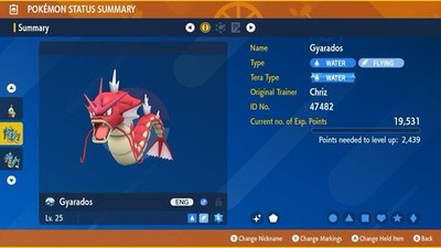 Shiny Gyarados Pokemon Scarlet And Violet Perfect IV