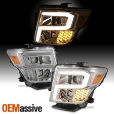 For 2016-2019 Nissan Titan Projector Led Light Bar Headlights - Chorme Assembly For 2016-2019 Nissan Titan Projector Led Light Bar Headlights - Chorme Assembly