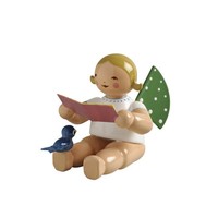 Wendt & KüHn 'Engel Mit Liederbuch 650/12A, H 4Cm' Blonde Haare