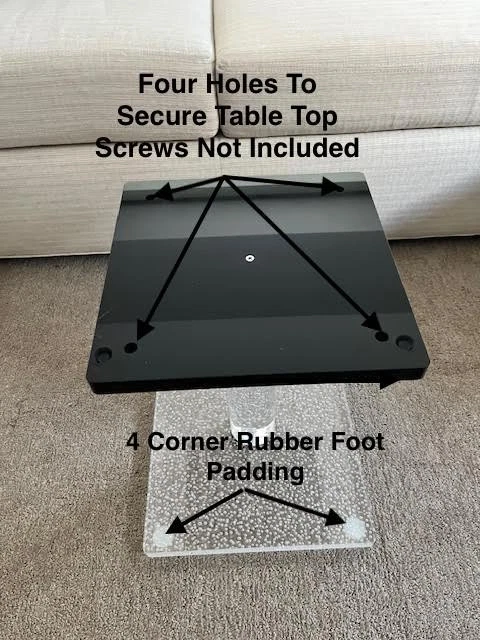 Base de mesa de centro acrílica. Pata de mesa de centro con soporte de mesa Foto 2 de 4