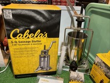 Cabela's 5LB Vertical Sausage Stuffer Stainless Steel Heavy Duty W/ Casings New