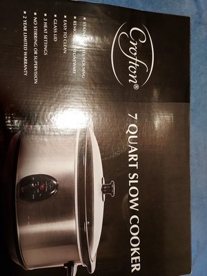 Slow Cooker By CROFTON, 7 QUART, #4309-09, NEW IN BOX