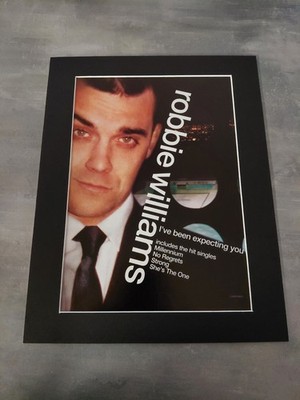 Robbie Williams Poster I've Been Expecting You Album Advert Mounted 14x11''