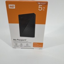 WD 5TB My Passport Portable External Hard Drive WDBPKJ0050BBK-WESN NEW