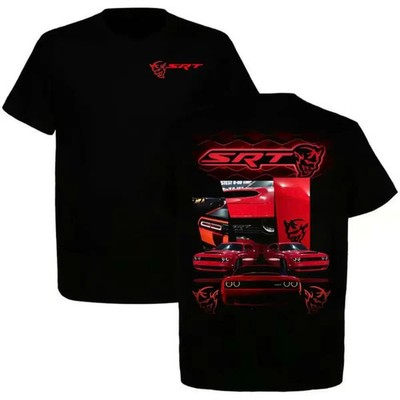 SRT Street Racing T-Shirt, Muscle Car Graphic Tee, Cotton Shirt for Car Culture