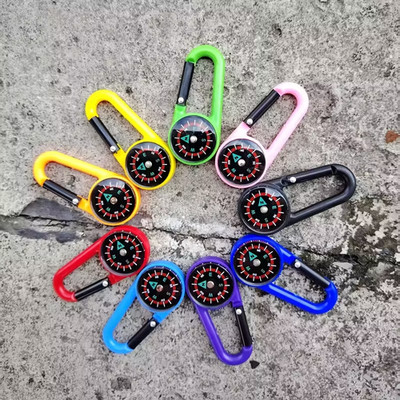 3er Set Mini Kompass Schlüsselanhänger - Wandern / Survival / Camping