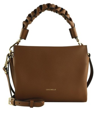 COCCINELLE Boheme Grana Double Crossbody Double Grainy Leather Umhängetasche Neu