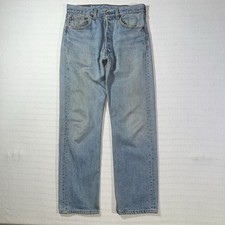 Vintage 90s Mens Levis 501 Button Fly Made In USA Denim Jeans Size 31 x 30
