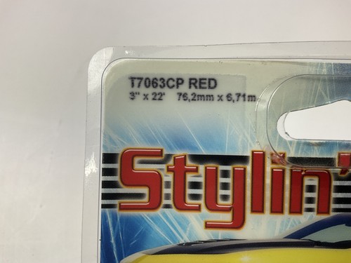 Trimbrite T7063CP Multistripe 3" X 22' Vista Red Pinstripe Striping Tape - Bild 5 von 5