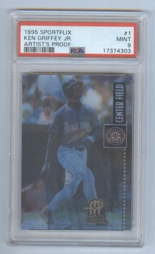 1995 SPORTFLIX ARTIST’S PROOF #1 KEN GRIFFEY JR. SEATTLE MARINERS HOF PSA 9 MINT