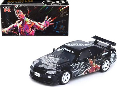 Nissan Skyline GTS-R (R34) Bruce Lee Black in 1:64 scale by Fine Scale Models
