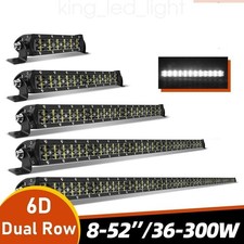 14 22 32 42" 52" LED Light Bar Spot Flood Fog Lamp Driving Truck SUV Offroad 4x4
