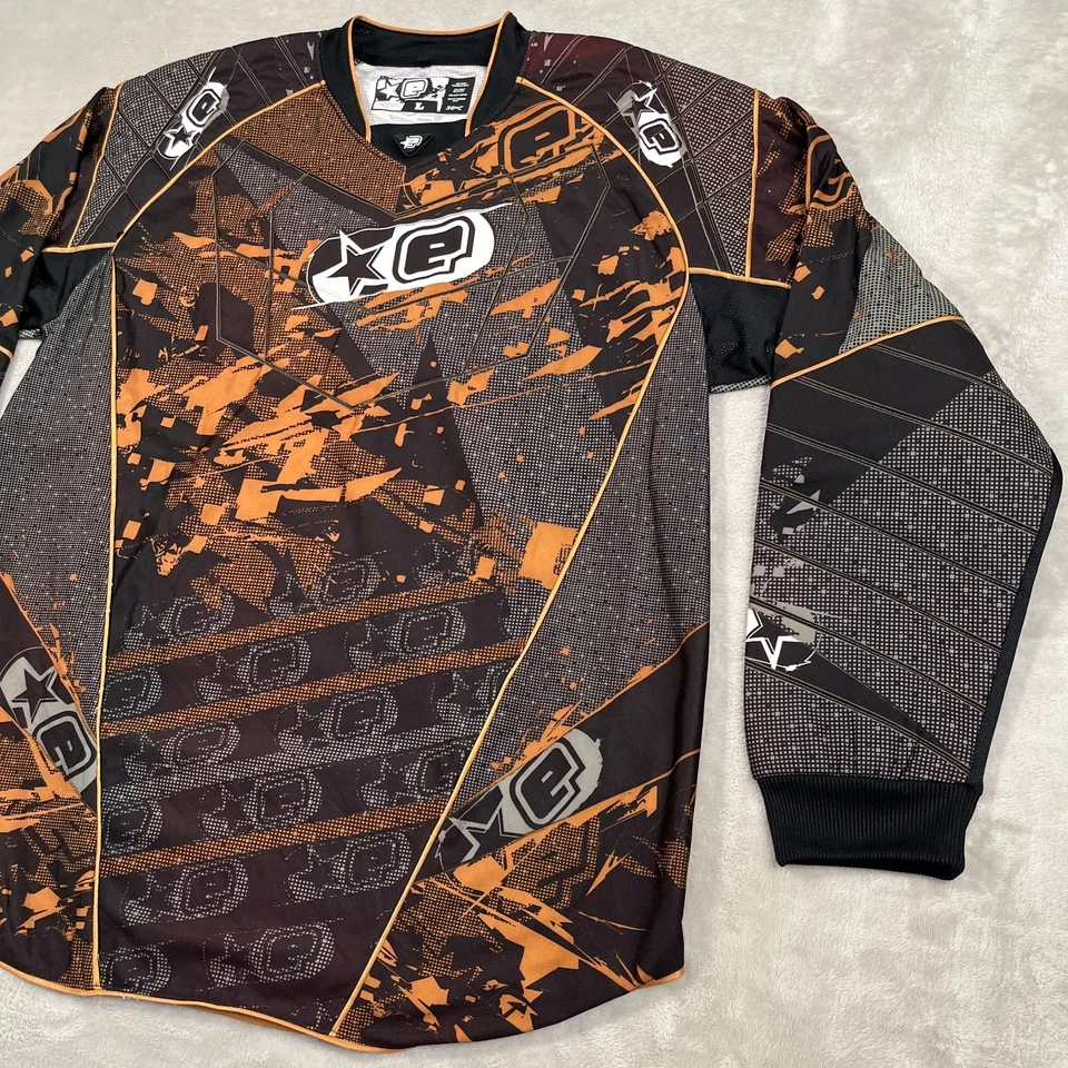 Camiseta de paintball Planet Eclipse para hombre talla grande gris marrón acolchada manga larga Foto 3 de 4