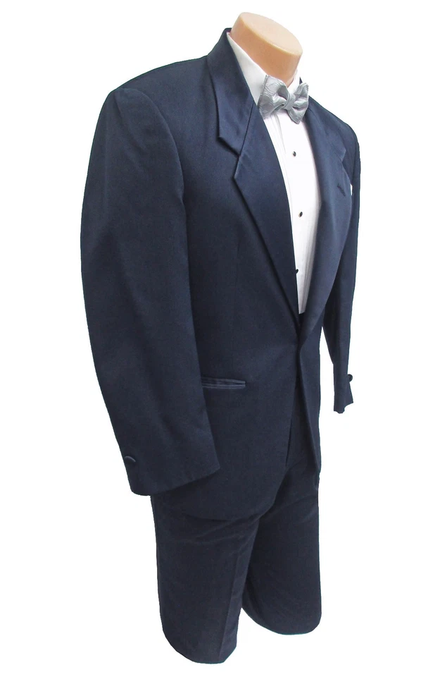 Traje de Esmoquin Retro Vintage Azul Marino con Pantalones Estilo Clásico 1 Botón Talla 6 para Niños Foto 3 de 4