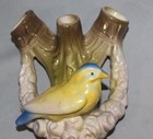 Rare Czech Pottery Bird on Garland Wall Pocket Czechoslovakia Red Dime Mark — photo 2