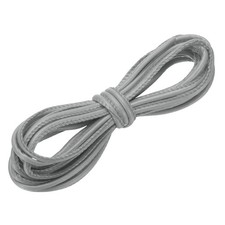 Round Leather Cord, 4mm x 5.5 Yards PU Leather String Rope, Gray